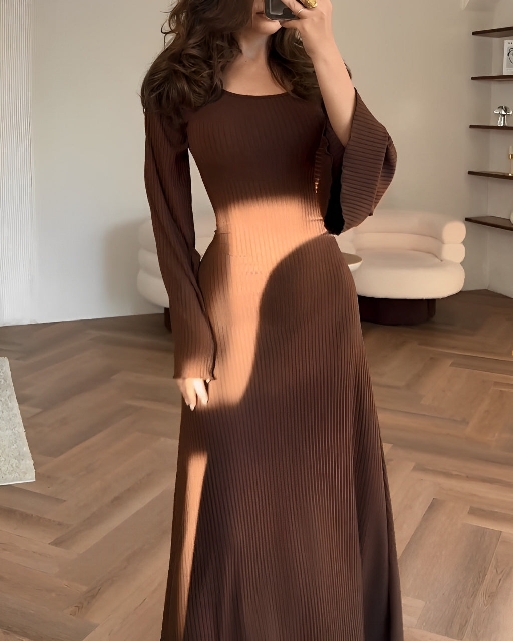 Elegant Knitted Maxi Dress