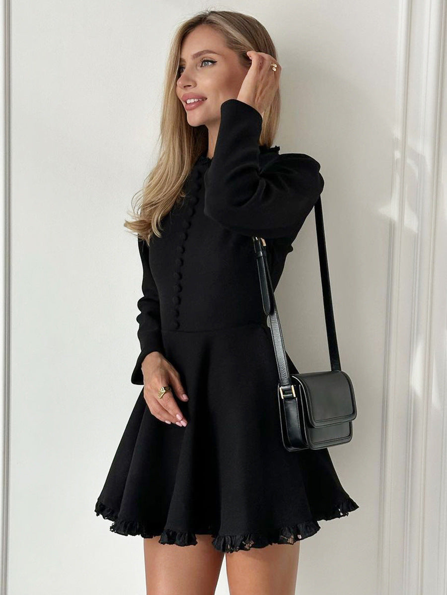 Lillian | Classic Buttoned Mini Dress